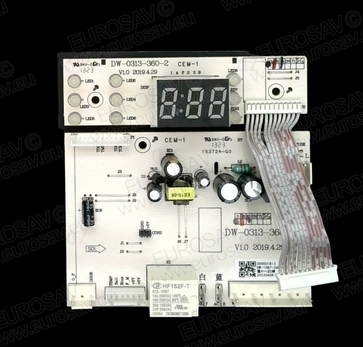 CARTE ELECTRONIQUE PUISSANCE+AFFICHAGE (1087-ROUGE/BLANC)