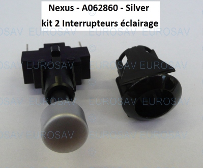 [RFA062860] Intérrupteur switchéclairage silver x2
