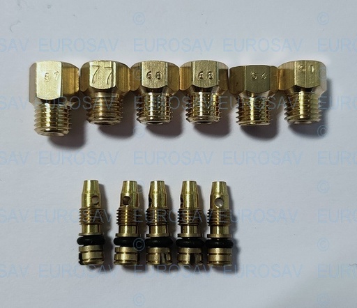[RFA030797] Kit injecteurs butane / propane (wok1) (+by pass robinets)